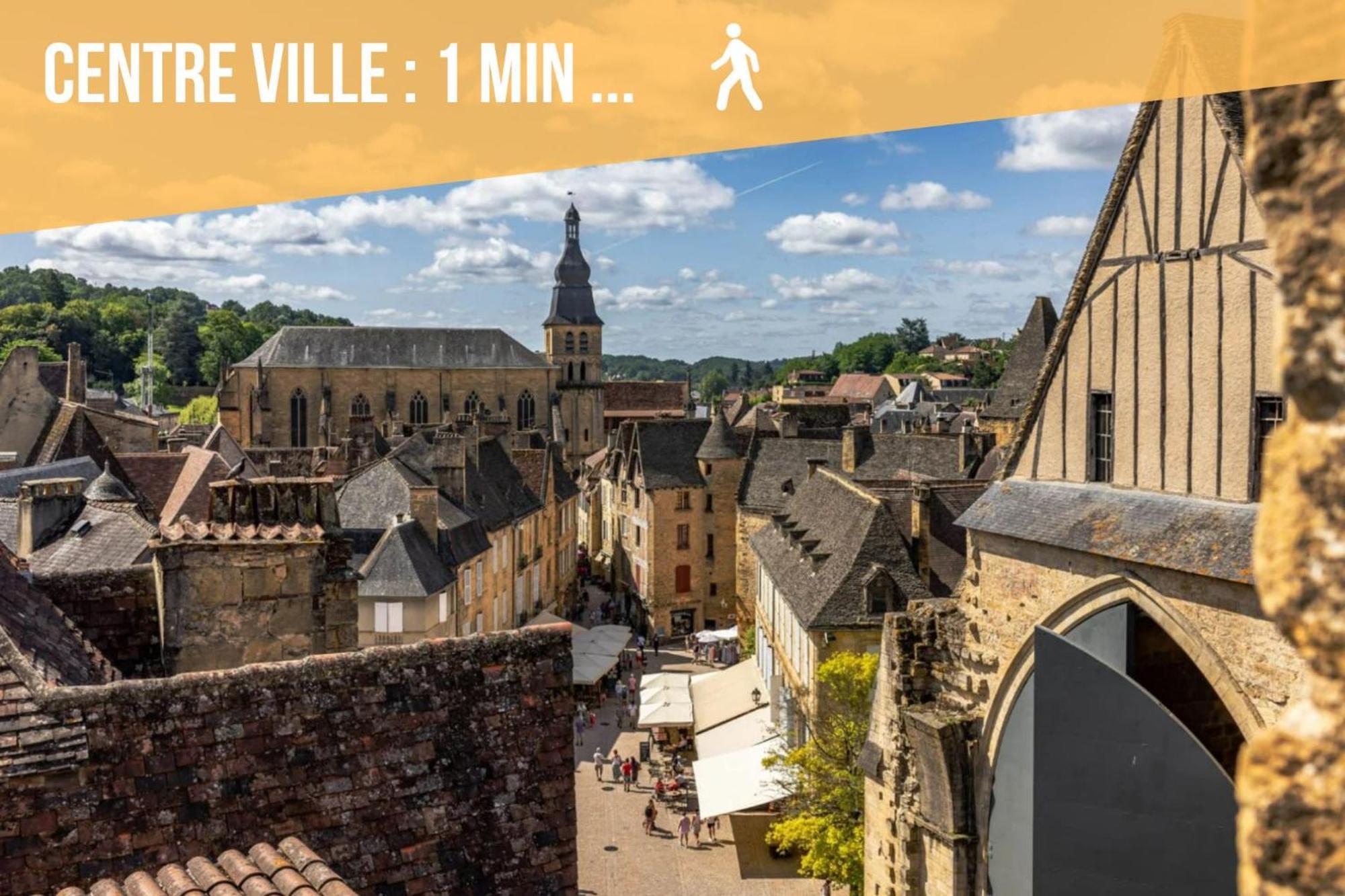 3 Pieces, Climatise, Calme, 100M Du Centre, Parking, "Lyriade" サルラ・ラ・カネダ エクステリア 写真